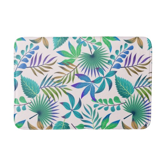 Tropisch bladpatroon badmat (Voorkant)