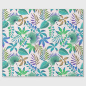 Tropisch bladpatroon cadeaupapier (Vlak)