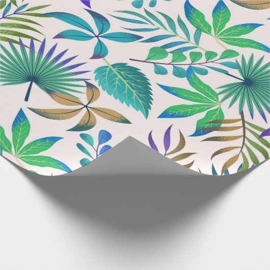 Tropisch bladpatroon cadeaupapier (Hoek)