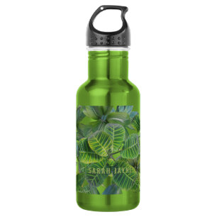 Tropisch Bladpatroon Jungle Loofwaterfles Waterfles