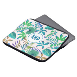 Tropisch bladpatroon laptop sleeve
