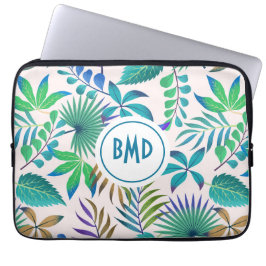 Tropisch bladpatroon laptop sleeve
