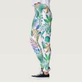Tropisch bladpatroon leggings (Links)