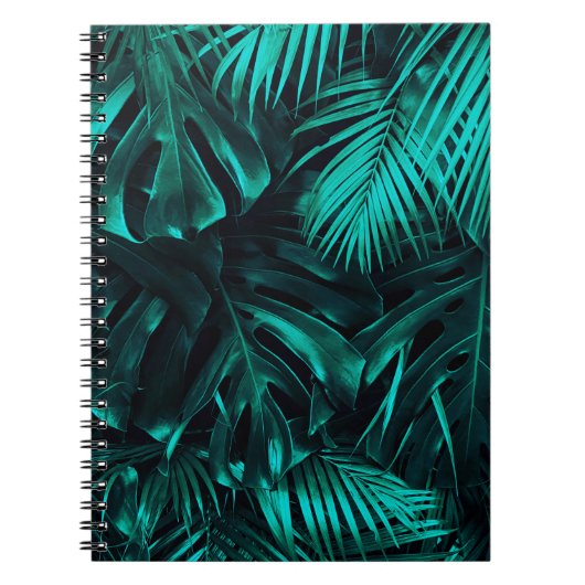 Tropisch bladpatroon notitieboek (Voorkant)