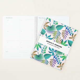 Tropisch bladpatroon planner