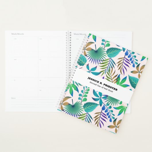 Tropisch bladpatroon planner (Display)