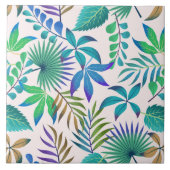Tropisch bladpatroon tegeltje (Voorkant)
