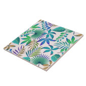 Tropisch bladpatroon tegeltje (Zijkant)