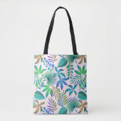 Tropisch bladpatroon tote bag (Voorkant)