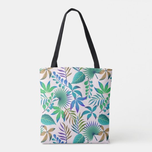 Tropisch bladpatroon tote bag (Achterkant)