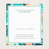 Tropisch bladpatroon visitekaartje (Binnenkant ongevouwen)