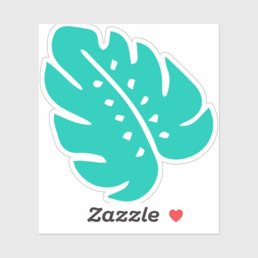 Tropisch bladpictogram sticker (Vel)