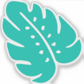 Tropisch bladpictogram sticker (Voorkant)