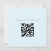 Tropisch Blau Zeeschildpad Vierkant QR Code Trouwe Kaart (Achterkant)