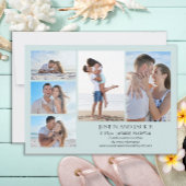 Tropisch Blauw 5 Foto Huwelijk Save Datum Save The Date