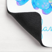 Tropisch blauw Blauwgroen waterverf orchidee schil Muismat (Hoek)