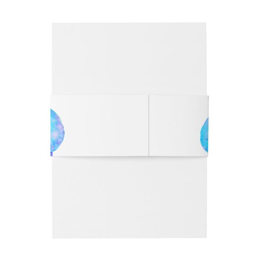 Tropisch blauw Blauwgroen waterverf orchidee schil Uitnodigingen Wikkel (Achterkant Voorbeeld)