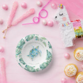 Tropisch blauw en groen Zee schildpad Baby shower Papieren Kommen (Feest)