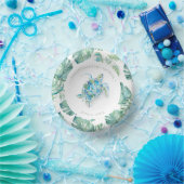 Tropisch blauw en groen Zee schildpad Baby shower Papieren Kommen (Feest)