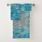 Tropisch blauw en koraalwater bad handdoek (Insitu)