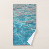 Tropisch blauw en koraalwater bad handdoek (Handdoek)