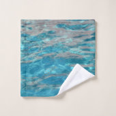 Tropisch blauw en koraalwater bad handdoek (Wasdoekje)
