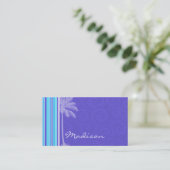 tropisch blauw en Paarse strepen; Gestreepte Visitekaartje (Staand voorkant)