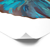Tropisch blauw en Turquoise Gem Butterfly Foto Afdruk (Hoek)