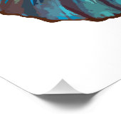 Tropisch blauw en Turquoise Gem Butterfly Perfect Poster (Hoek)