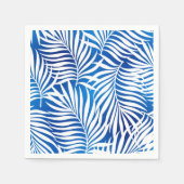 Tropisch blauw en witte olie | Floral Servet (Voorkant)