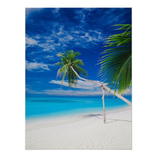 Tropisch blauw, exotisch Bahamasbalken Perfect Poster (Voorkant)