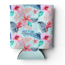Tropisch blauw Floral Pattern Koelbox
