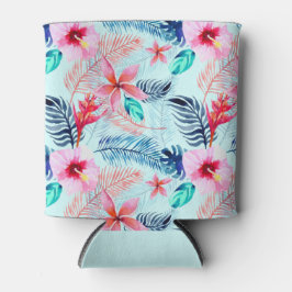 Tropisch blauw Floral Pattern Koelbox Blikjeskoeler