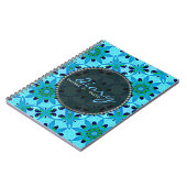 Tropisch blauw geoflora Notitieboek (Linkerzijde)