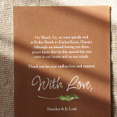 Tropisch Blauw Groen Hibiscus Elopement Kaart