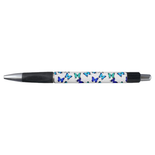 Tropisch Blauw Groene Butterflies Pen (Voorkant)