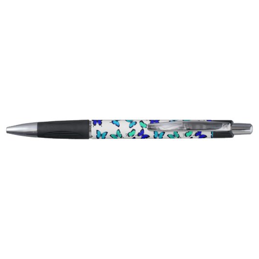 Tropisch Blauw Groene Butterflies Pen (Achterkant)