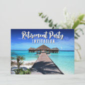 Tropisch blauw Kaart van de Pensioenpartij (Staand voorkant)