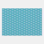 Tropisch blauw kerststaarvis in Ornamenten Inpakpapier Vel (Voorkant)