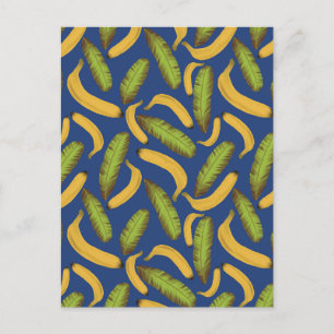 Tropisch blauw leder briefkaart