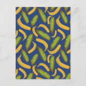 Tropisch blauw leder briefkaart (Voorkant)