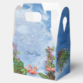 Tropisch blauw marmerpaleis bedankdoosjes (Geopend)