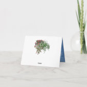 Tropisch  blauw marmerpaleis bedankkaart (Achterkant)