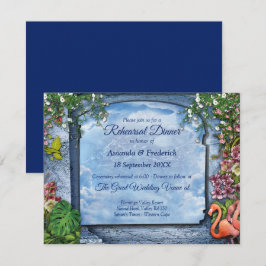 Tropisch blauw marmerpaleis kaart