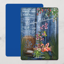 Tropisch blauw marmerpaleis kaart