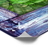 Tropisch  blauw marmerpaleis poster (Hoek)