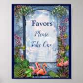 Tropisch  blauw marmerpaleis poster (Voorkant)