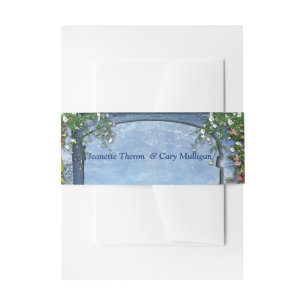 Tropisch  blauw marmerpaleis uitnodigingen wikkel