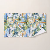 Tropisch Blauw Mediterraan   Bad Handdoek (Handdoek)