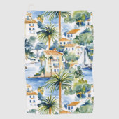 Tropisch Blauw Mediterraan Golfhanddoek (Voorkant)